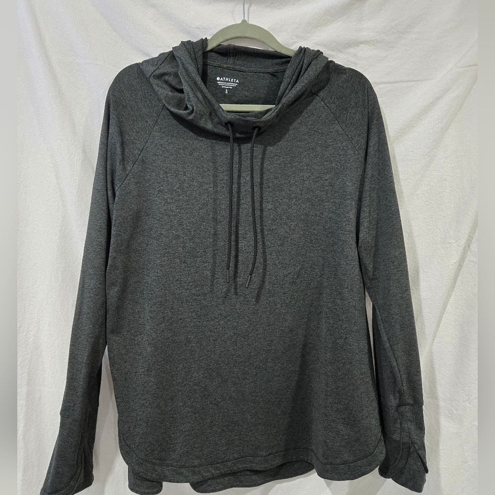 Athleta Uptemp Gray Hoodie Like New Size Large